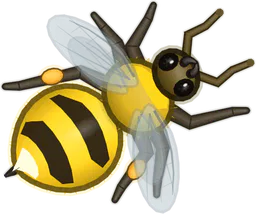 Bumblebee, Bombus terrestris, as drawn in buggs.io