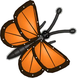 Monarch Butterfly, Danaus plexippus, as drawn in buggs.io