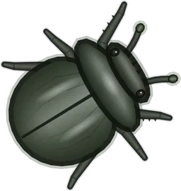 Dung Beetle, Scarabaeus sacer, as drawn in buggs.io