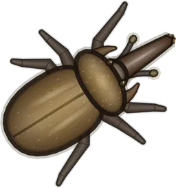 Elephant Beetle, Megasoma elephas, as drawn in buggs.io