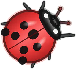 Ladybird Beetle, Coccinella septempunctata, as drawn in buggs.io