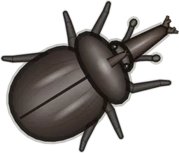 Rhinoceros Beetle, Trypoxylus dichotomus, as drawn in buggs.io