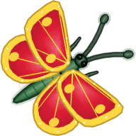 Poinsettia Butterfly, a buggs.io skin for the Monarch Butterfly